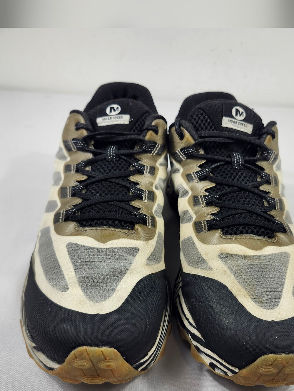 Merrell Moab Speed Men’s Trail Shoes - Black, Tan & Gray Size 12 - Picture 4 of 9